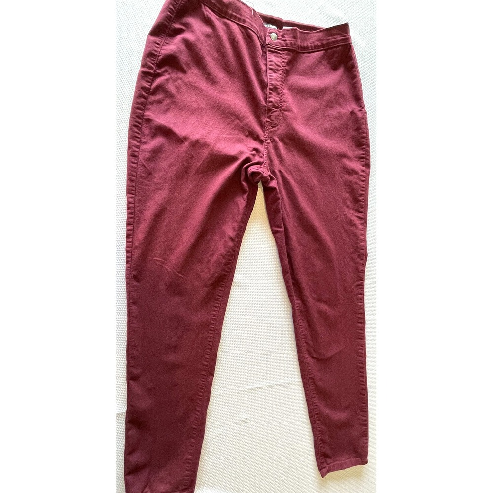 Fashion Nova Jeans Women 2X Burgundy Red Plus Size